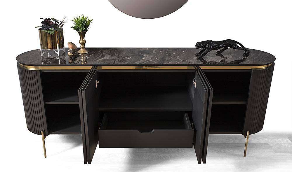 Mood Black Gold Dining Room
