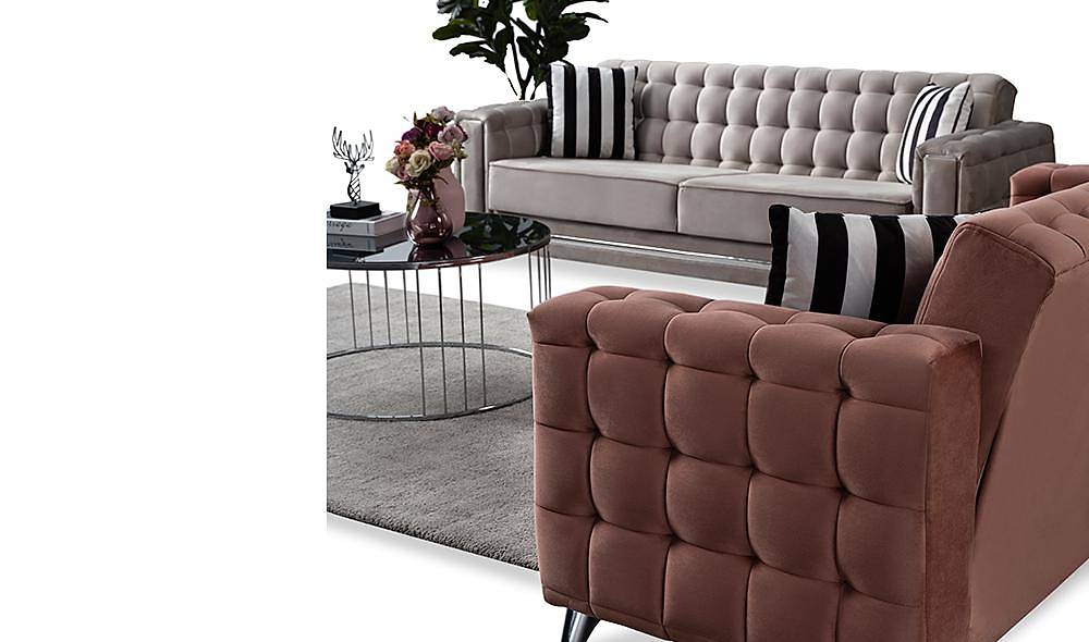 Belita Silver Sofa