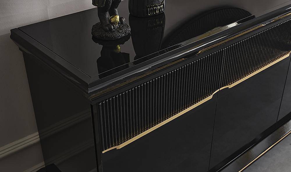 Clara Black Gold Console