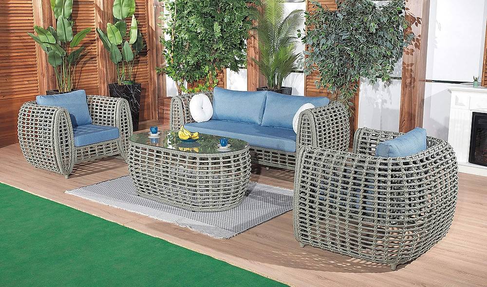 Rosa Garden Sofa Set - Smoked