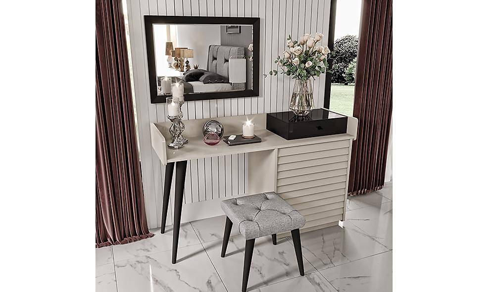 Çizgi Make-Up Table - Ecru