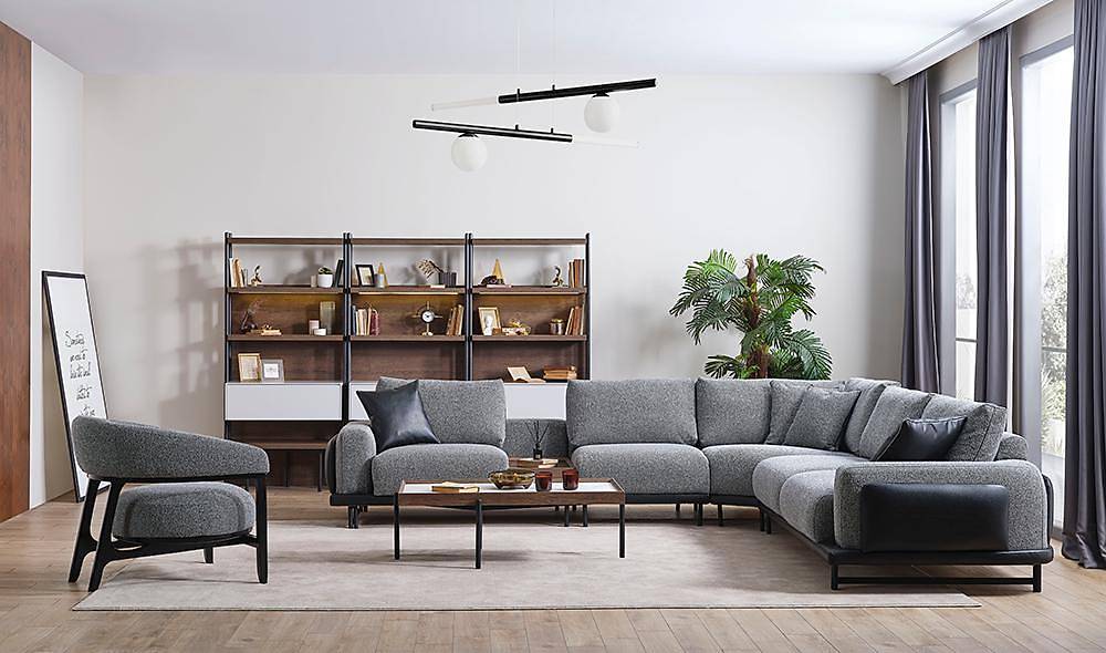 Gusto Corner Set - Gray