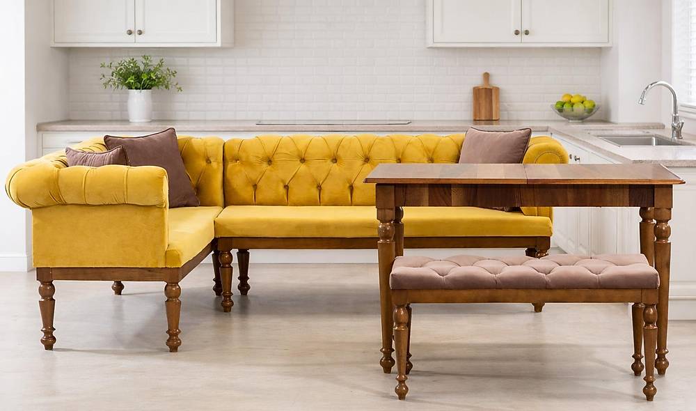 Elit Chester Yellow Kitchen Corner Set