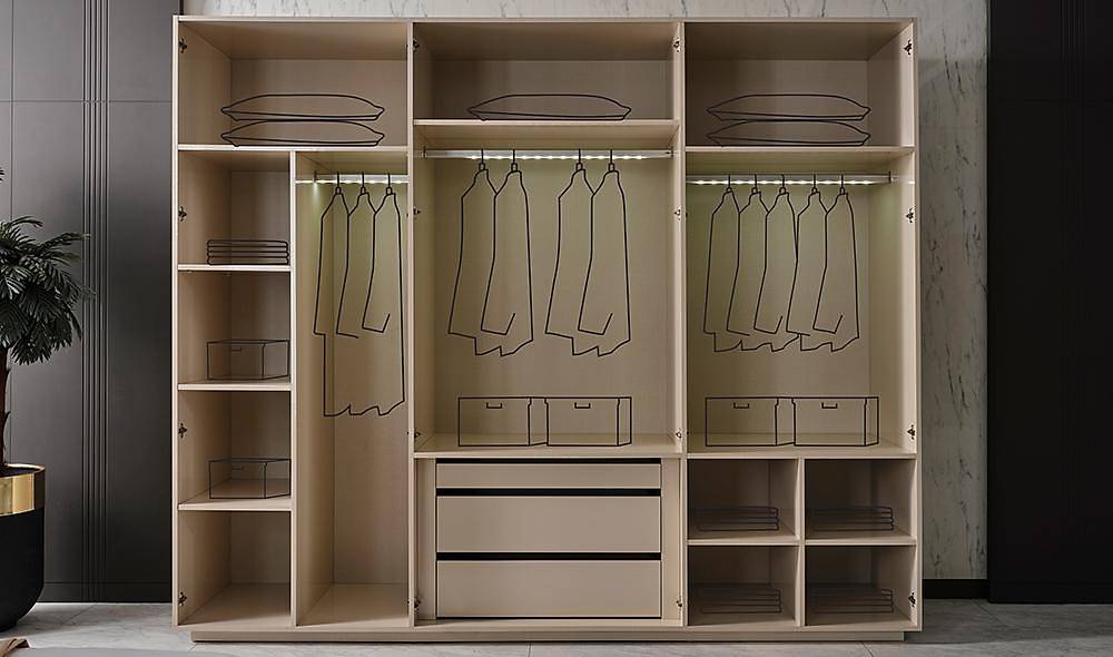 Canyon 6 Door Wardrobe - With Mirror