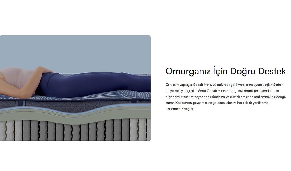 Yatsan Serta Perfect Sleeper Cobalt Mine Bed