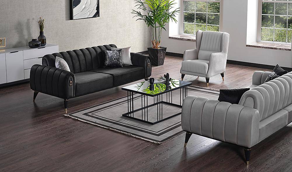 Hasır Sofa Set with Metal Design