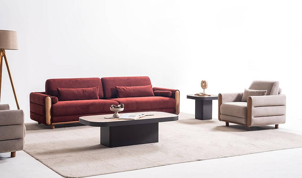 George Sofa Set - Oak