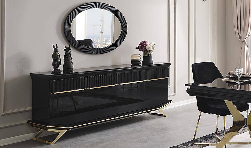Clara Black Gold Console