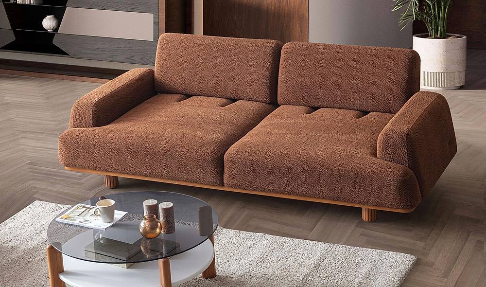 Linz Sofa - Orange - Cream