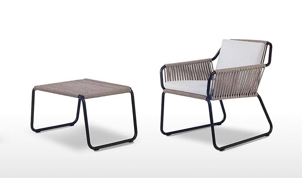 Riva Stool Double and Puff Chair