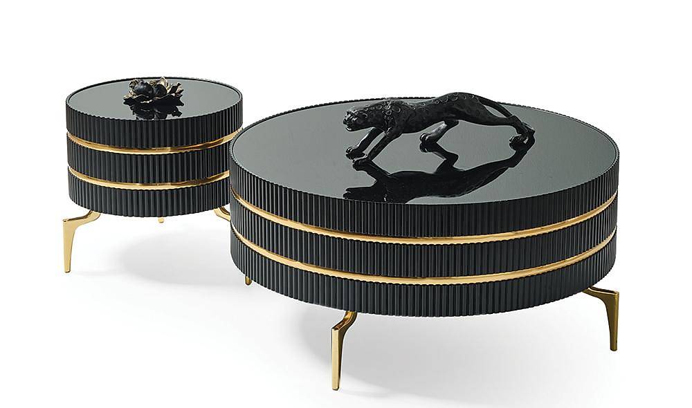 Camelia Coffee Table Set - Black
