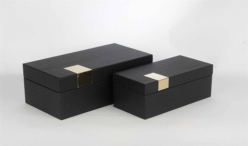 Double Black Gold Box 24x12 cm