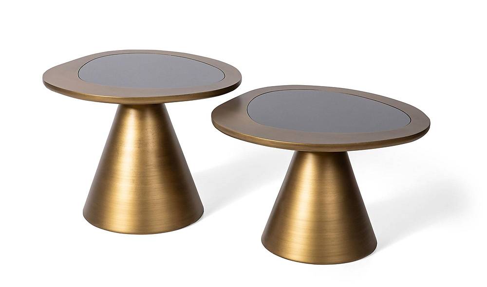 Milton Coffee Table Set - Brass