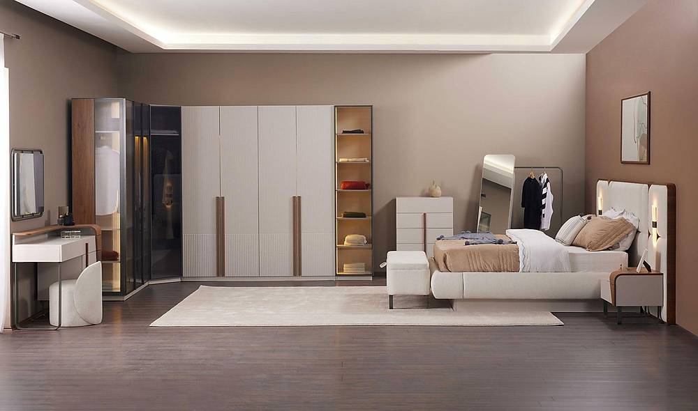 Fox Bedroom with Base - Corner Wardrobe