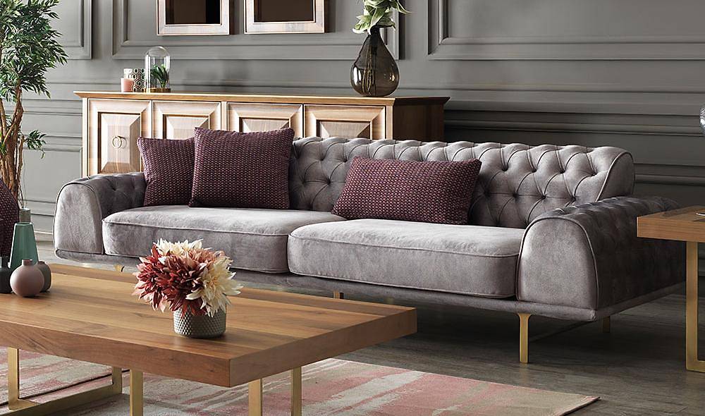 Lusso Gold Living Room Set