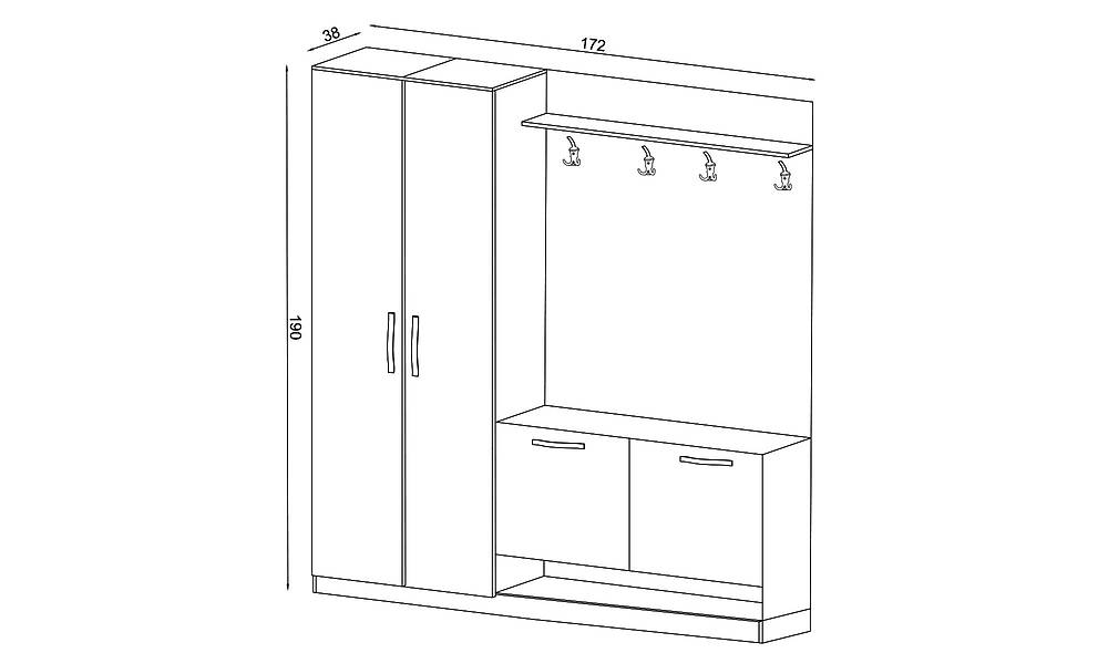 Valeria Coat Rack - Oak