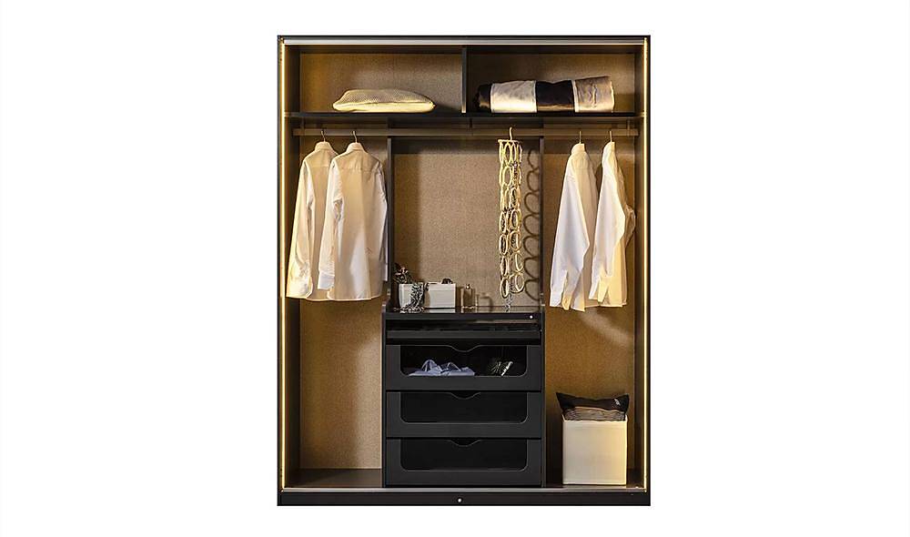 Suare Anthracite Corner Wardrobe