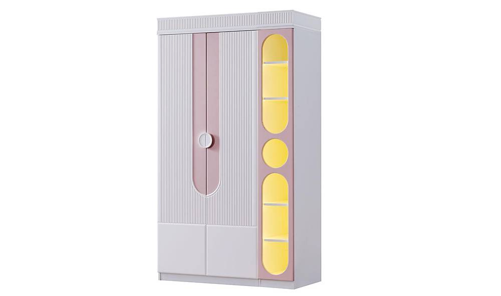 Rumba 4 Door Wardrobe - Pink