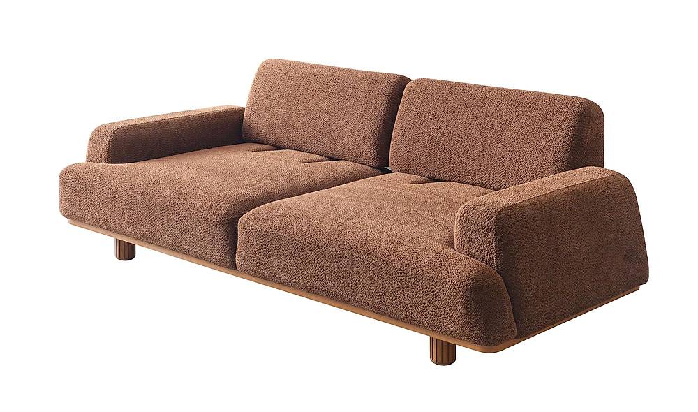 Linz Sofa - Orange - Cream