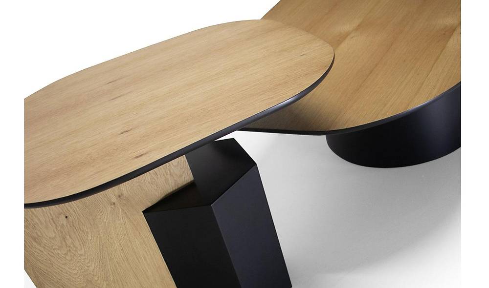 Carpet Coffee Table Set - Oak