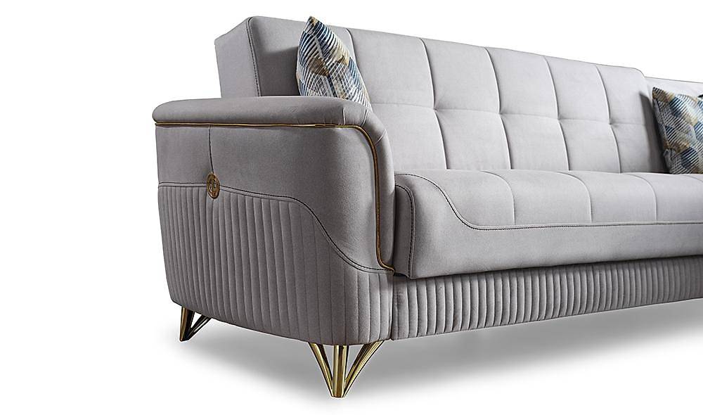 Okyanus Corner Set with Metal Design