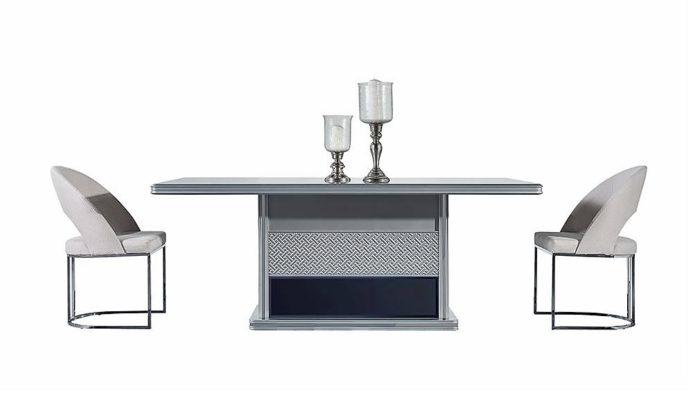 Tiana Dining Table Set - Silver
