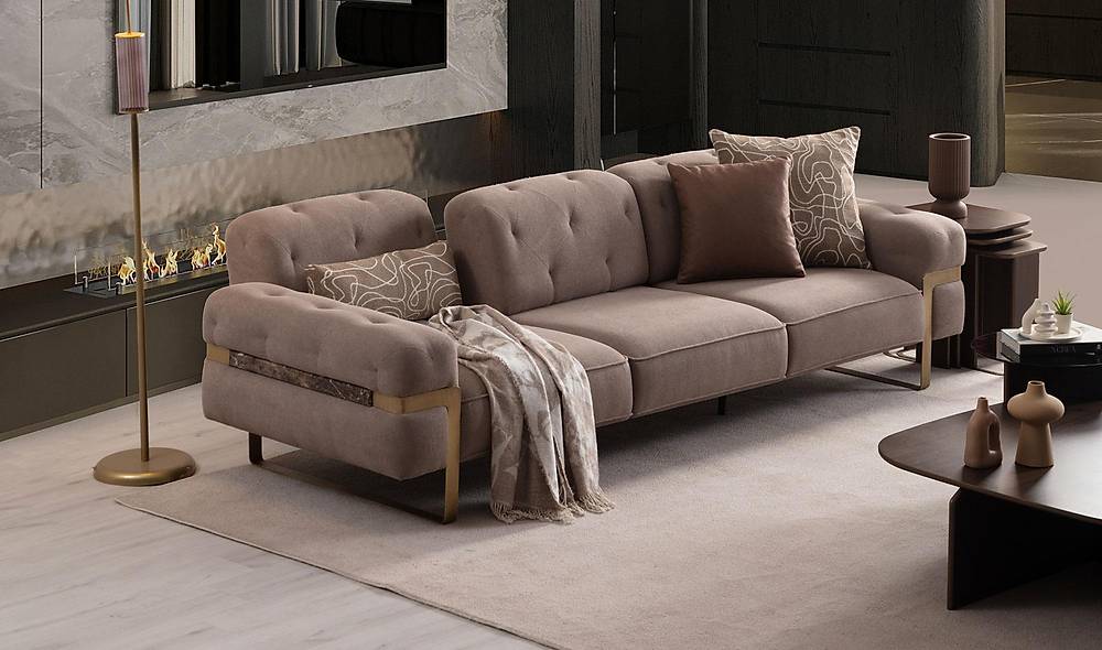 Almoda Sofa Set - Brown