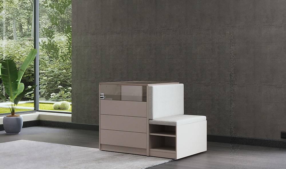 Lenova Laundry Cabinet - Glassed