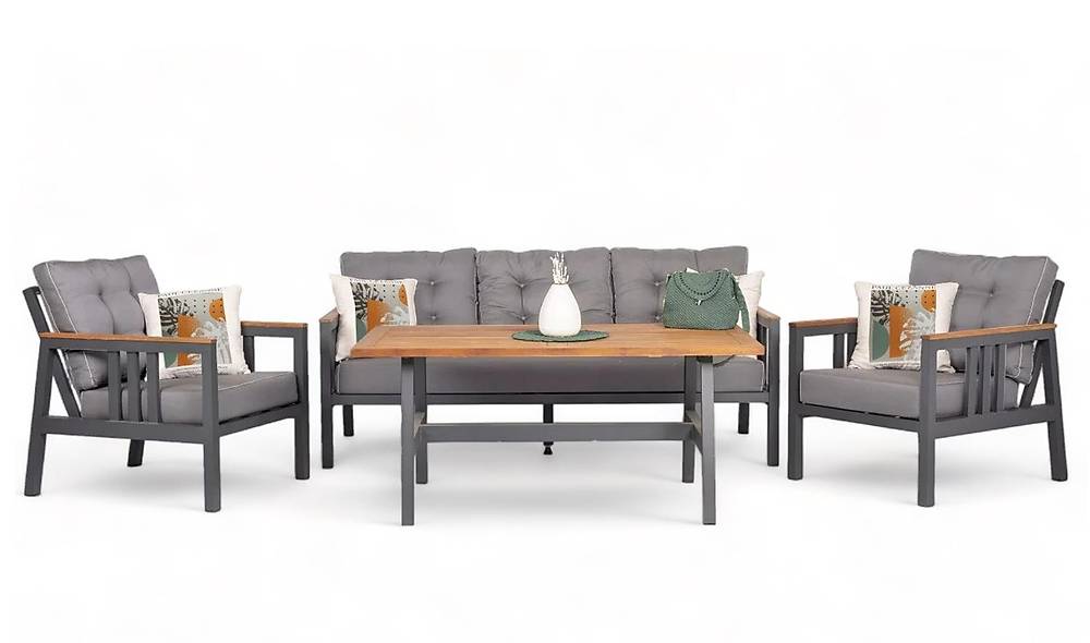 Falcon Garden Sofa Set - Gray