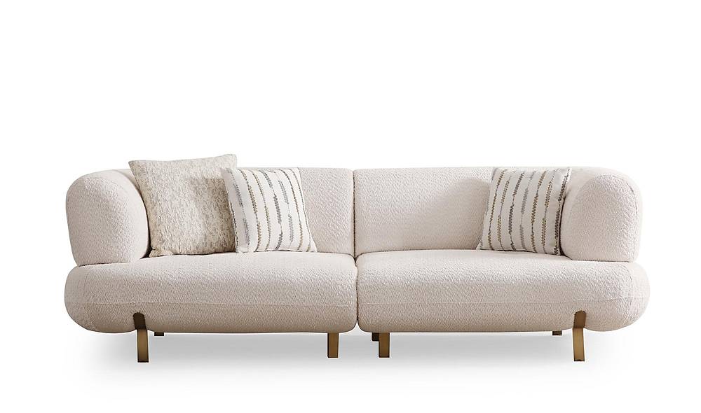 Brown Sofa - Antique Gold