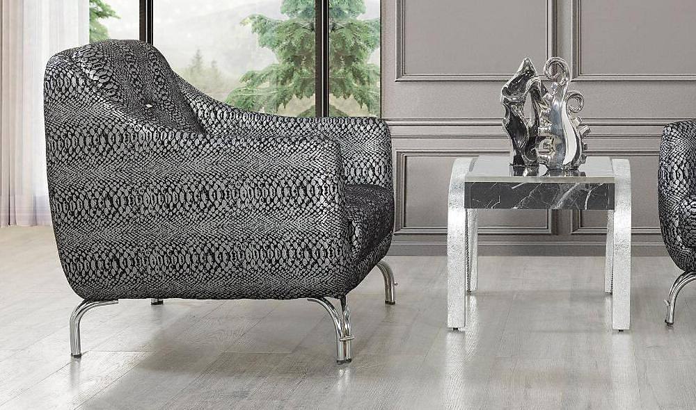 Nehir Silver Living Room Set