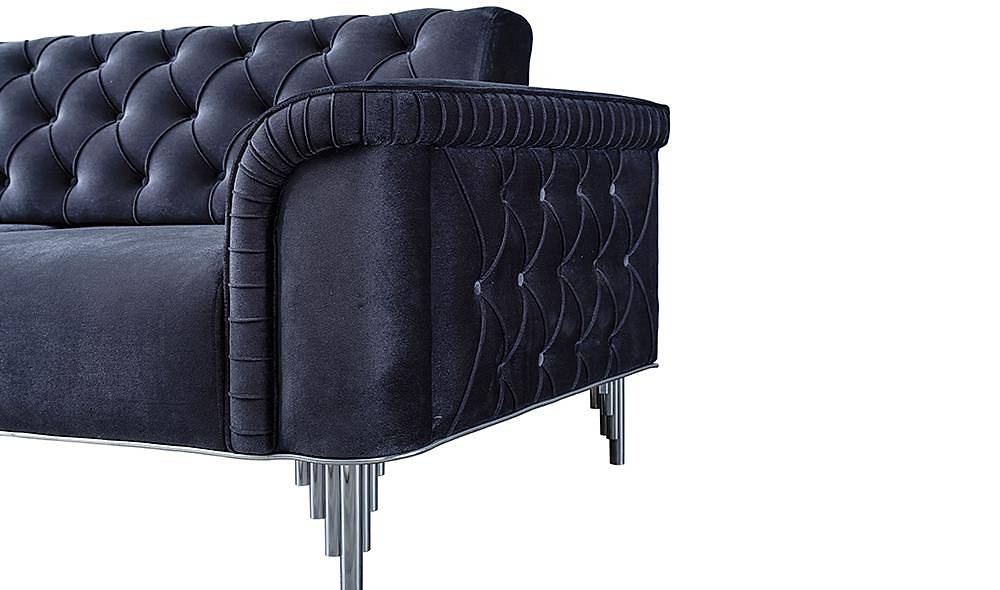 Paula Silver Sofa