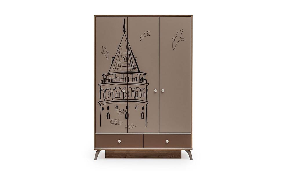 Açelya 3 Door Wardrobe