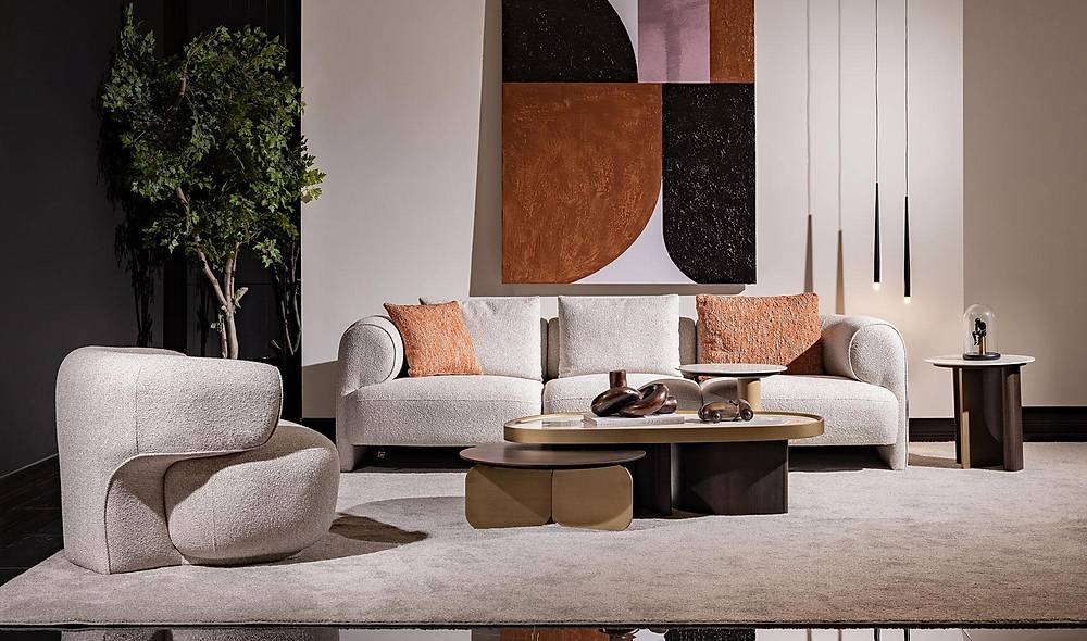 Camelia New Sofa Set - Natural