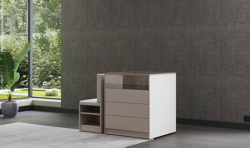 Lenova Laundry Cabinet - Glassed