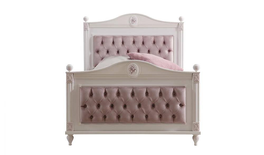 White Romantic Bedstead and Headboard