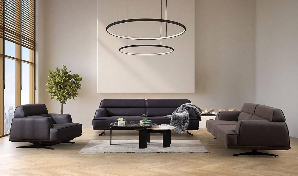 Marsala Sofa Set - Black