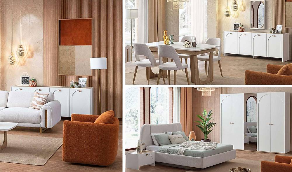 Lenora Wedding Set - White