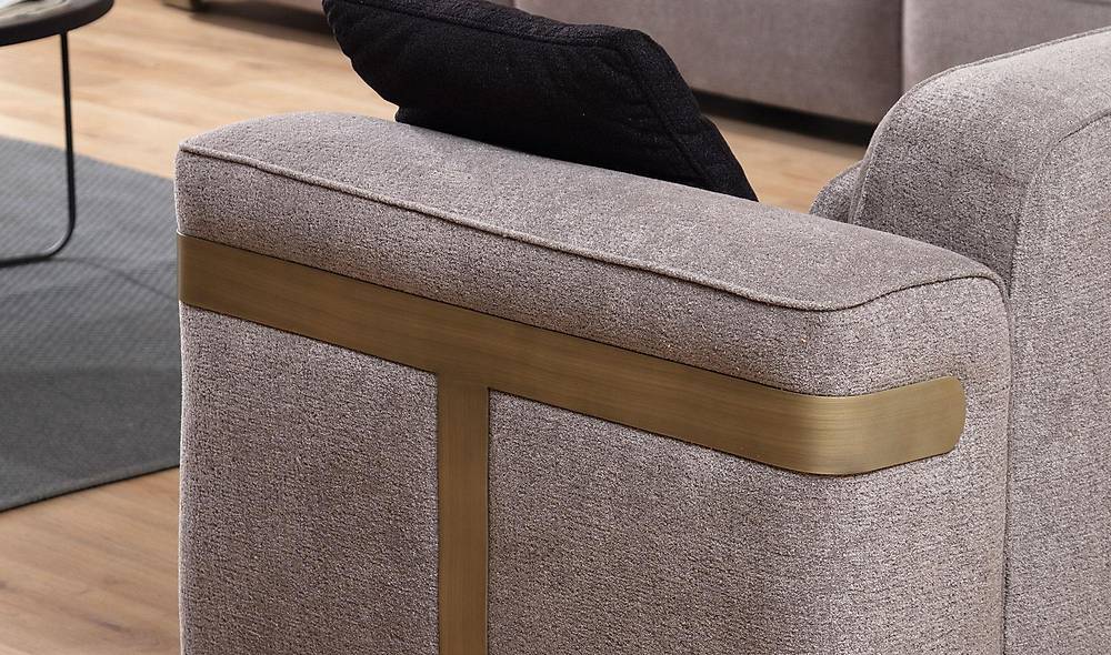 Lanika Triple Sofa - Mink