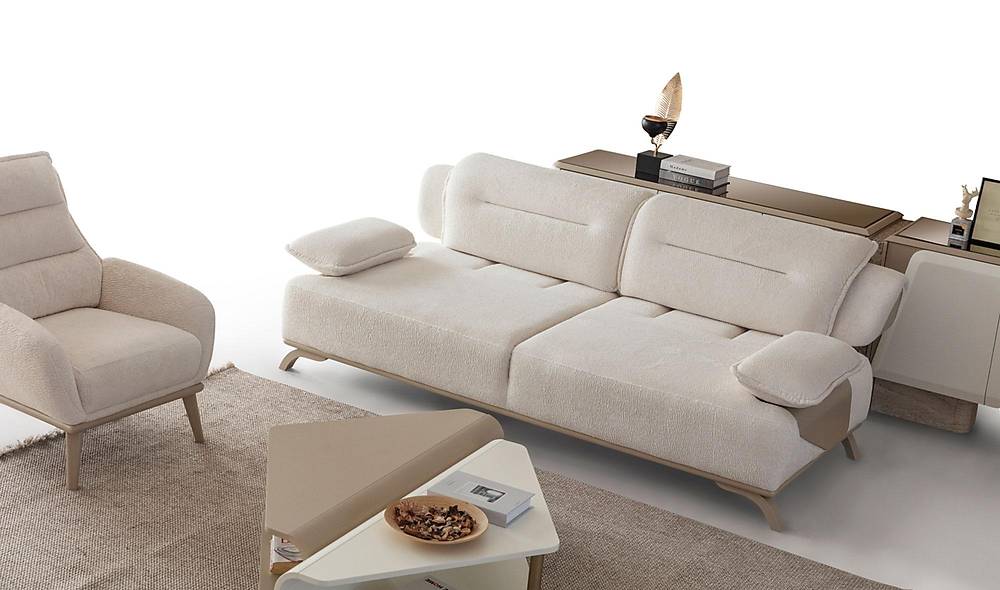 Naples Sofa Set - Wooden Leg