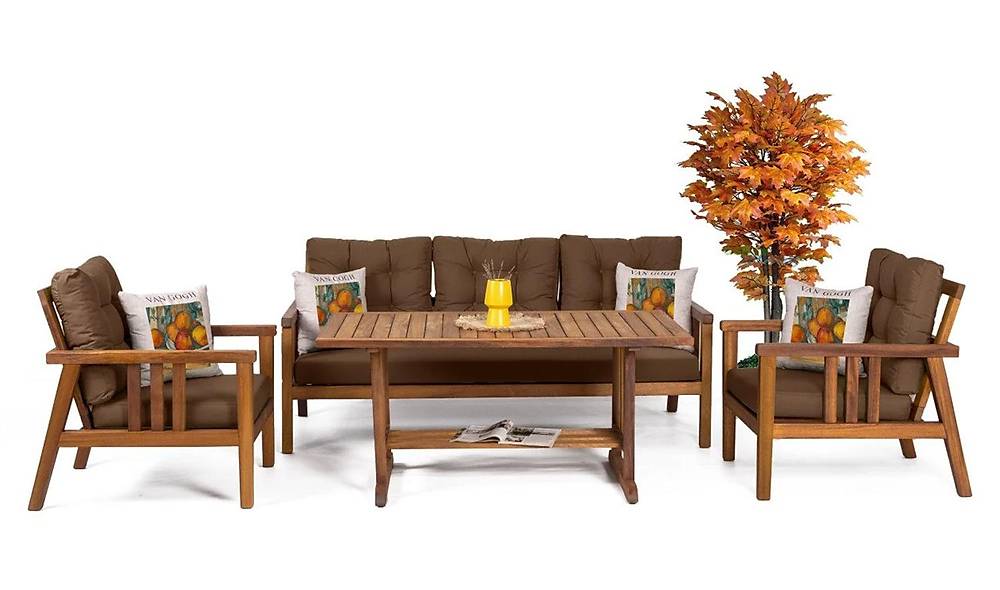 Falcon Garden Sofa Set - Brown