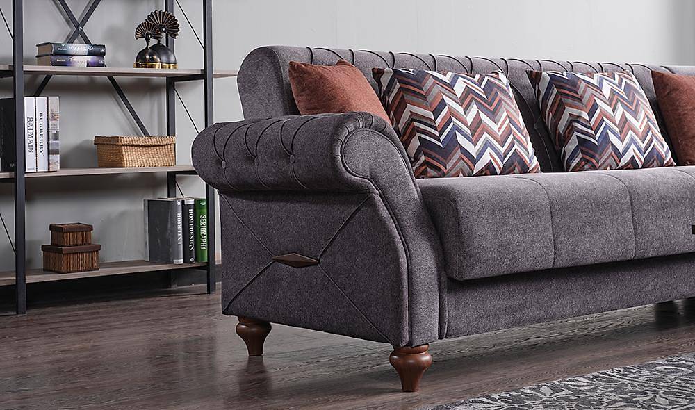 Karia Corner Set with Metal Design