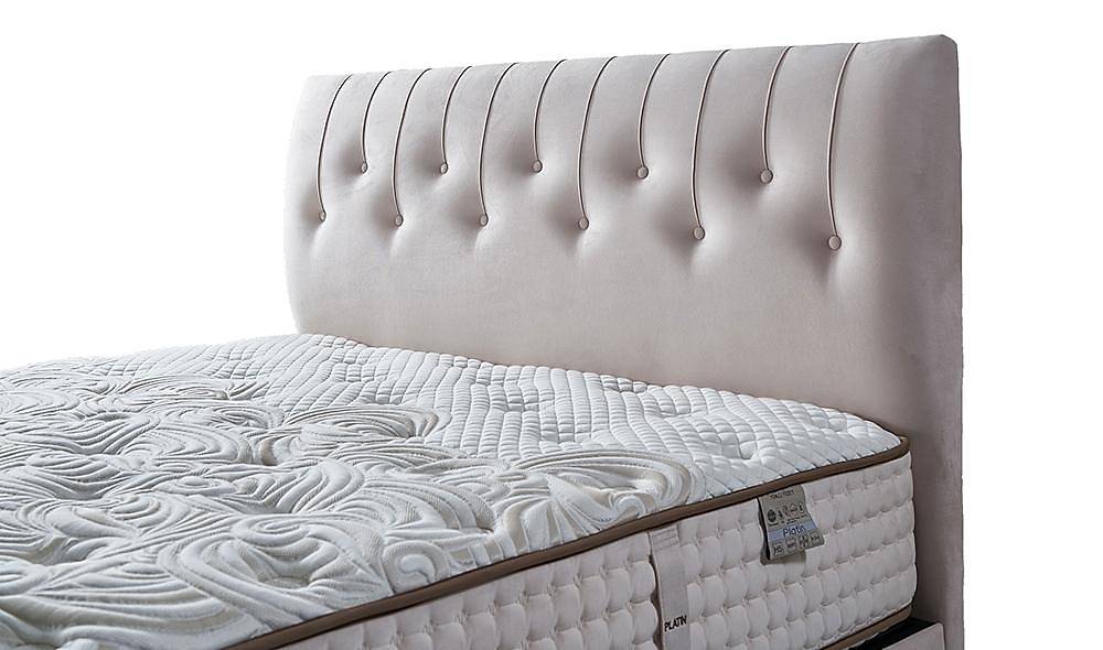 Platin Damla Bedding Set Base + Headboard + Mattress