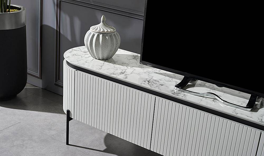 Mood Gray - Marble Tv Stand
