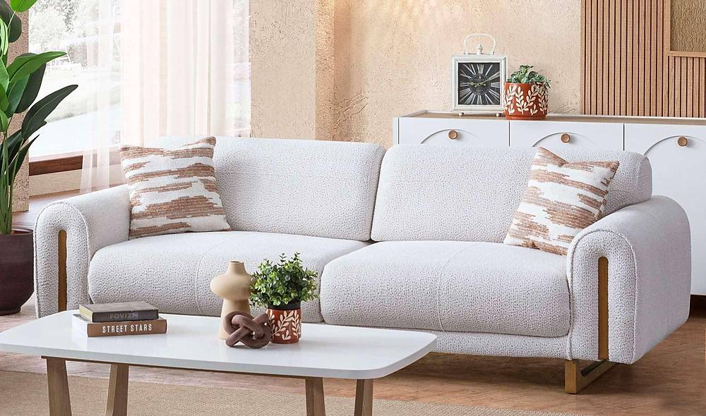 Lenora Sofa Set - White