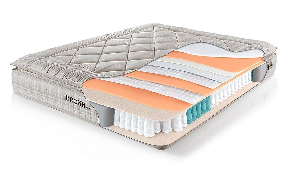Brown Letto Bedding Set Base + Headboard + Mattress