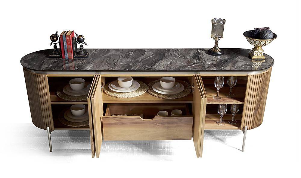 Mood Walnut Silver Dining Room