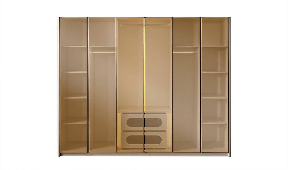 Listra 6 Door Wardrobe - Glass Lid