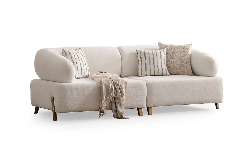 Ramona Sofa Set - Antique Gold
