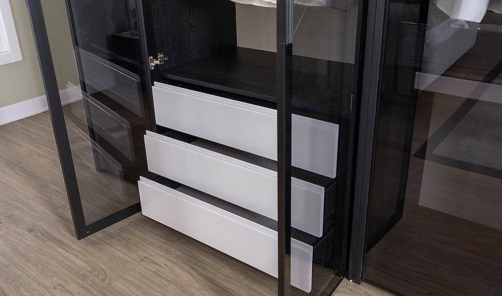 Elika Bedroom with Base - Corner Wardrobe